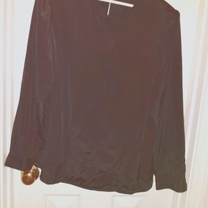 Vintage Women's Long sleeve Blouse. Black